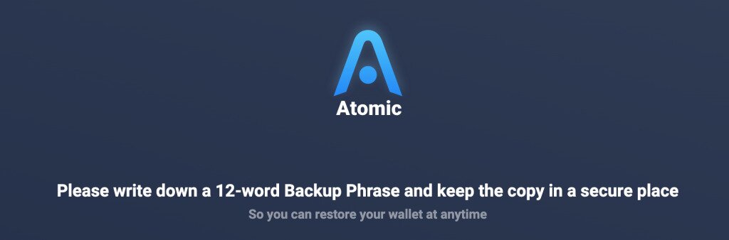 Atomic Wallet عبارة احتياطية مكونة من 12 كلمة